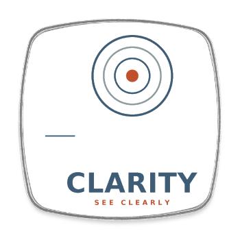 clarity_design - Viereckiger Kühlschrankmagnet - Weiß - Vorne