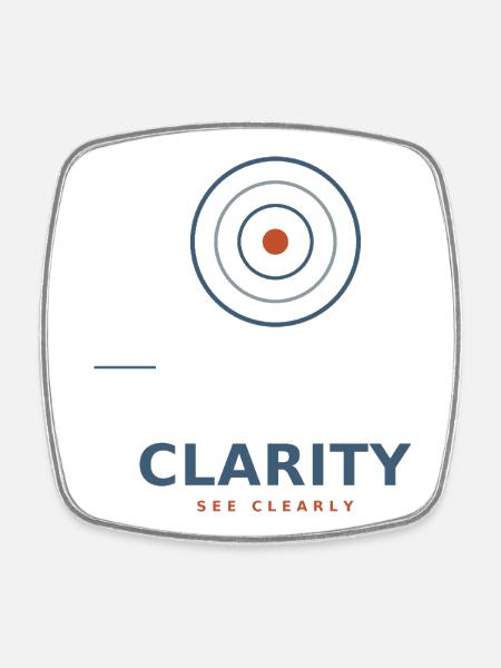 clarity_design - Square fridge magnet - white
