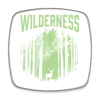 Wandern – Outdoor-Abenteuer – Wildnis - Viereckiger Kühlschrankmagnet - Weiß - Vorne