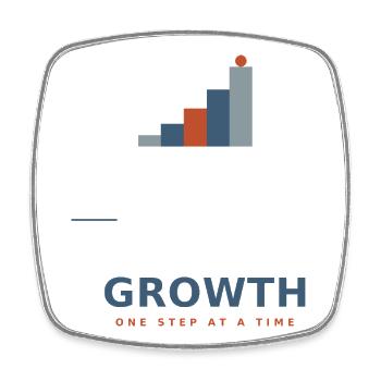 growth_design - Viereckiger Kühlschrankmagnet - Weiß - Vorne
