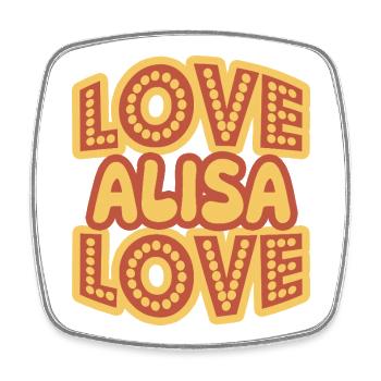 Spruch Alisa - Viereckiger Kühlschrankmagnet - Weiß - Vorne
