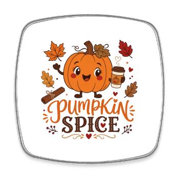 Kürbis Gewürz - Herbstliches T-Shirt - Viereckiger Kühlschrankmagnet - Weiß - Vorne