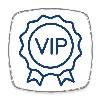 VIP Premium Badge Icon Symbol Illustration Design - Viereckiger Kühlschrankmagnet - Weiß - Vorne