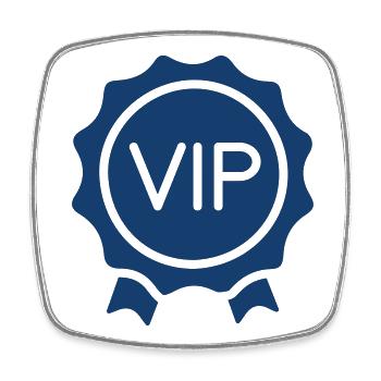 VIP Premium Membership Badge Icon Symbol Design - Viereckiger Kühlschrankmagnet - Weiß - Vorne