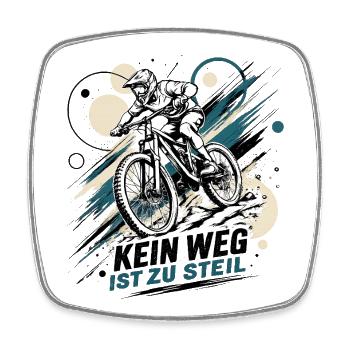 Kein Weg Ist Zu Steil - Viereckiger Kühlschrankmagnet - Weiß - Vorne