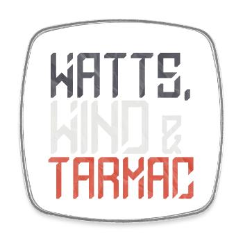 Watts Wind Tarmac - Square fridge magnet - white - Front