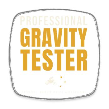 Professional Gravity Tester Motocross - Square fridge magnet - white - Front