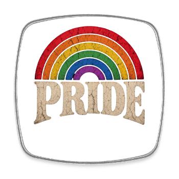 Pride Rainbow Gift for LGBTQ Community - Square fridge magnet - white - Front