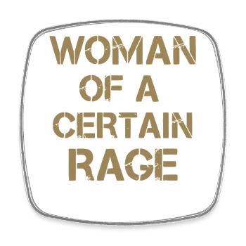 Woman Of A Certain Rage Hoodie Women Grunge Art - Square fridge magnet - white - Front