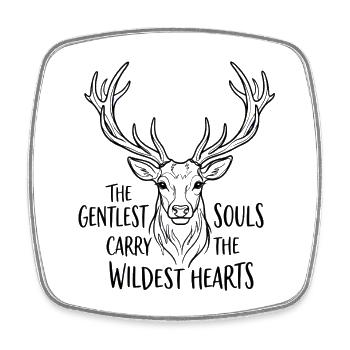 The Gentlest Souls - Square fridge magnet - white - Front