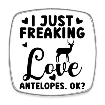 Antelope Humor Saying - Square fridge magnet - white - Front