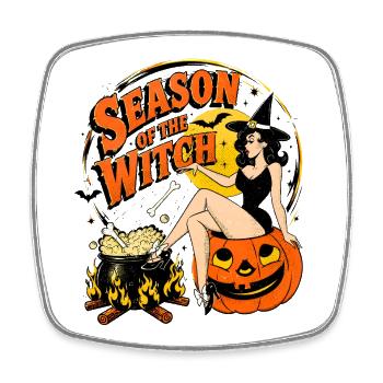 Witch Harvest Night - Square fridge magnet - white - Front