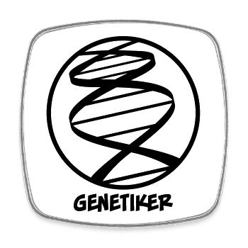 Genetiker - Viereckiger Kühlschrankmagnet - Weiß - Vorne