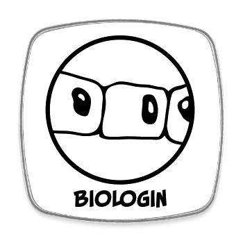 Biologiste - Magnet carré - blanc - Devant