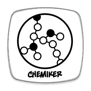 Chemiker - Viereckiger Kühlschrankmagnet - Weiß - Vorne