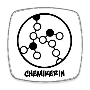 Chemikerin - Viereckiger Kühlschrankmagnet - Weiß - Vorne
