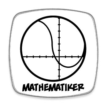 Mathematiker - Viereckiger Kühlschrankmagnet - Weiß - Vorne