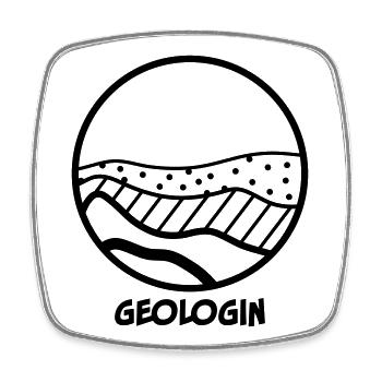 Geologist - Square fridge magnet - white - Front