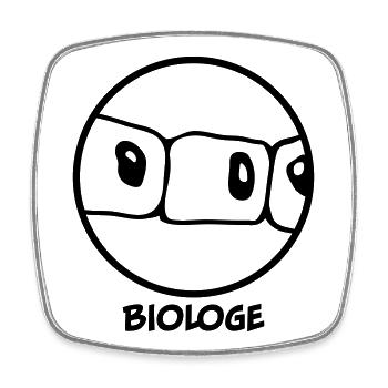 Biologe - Viereckiger Kühlschrankmagnet - Weiß - Vorne