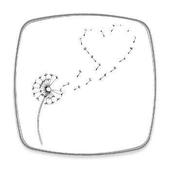 Dandelion Dandelion - Square fridge magnet - white - Front