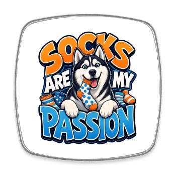 Siberian Husky - Square fridge magnet - white - Front