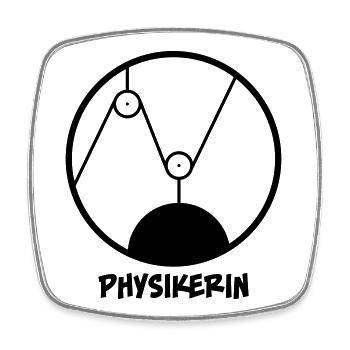 Physikerin - Viereckiger Kühlschrankmagnet - Weiß - Vorne