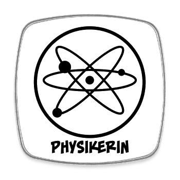 Physikerin - Viereckiger Kühlschrankmagnet - Weiß - Vorne