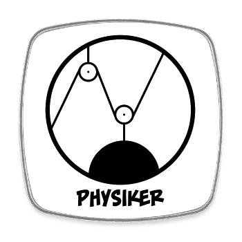 Physiker - Viereckiger Kühlschrankmagnet - Weiß - Vorne