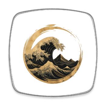 Onde Zen – Force intérieure et équilibre - Magnet carré - blanc - Devant