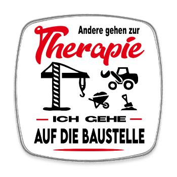 Bauarbeiter Bauarbeiterin Beruf Arbeit Baustelle - Viereckiger Kühlschrankmagnet - Weiß - Vorne