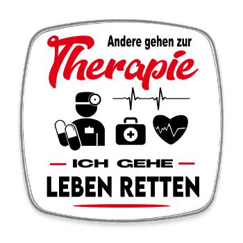 Arzt Ärztin Sanitäter Rettung Beruf Arbeit - Viereckiger Kühlschrankmagnet - Weiß - Vorne