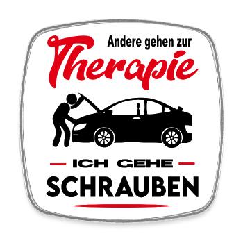 Automechaniker KFZ Mechaniker Schrauber Beruf - Viereckiger Kühlschrankmagnet - Weiß - Vorne
