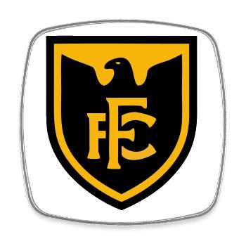 Adler FC Fussball Wappen Logo - Viereckiger Kühlschrankmagnet - Weiß - Vorne