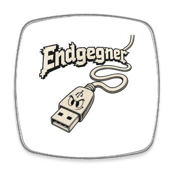 Endgegner - USB Typ A  - Viereckiger Kühlschrankmagnet - Weiß - Vorne