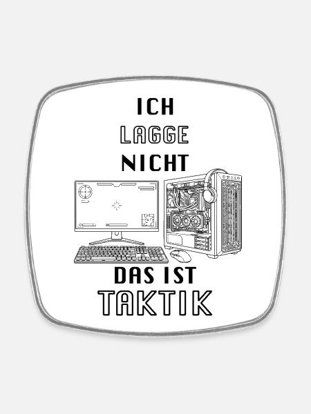 Laggen1 - Viereckiger Kühlschrankmagnet - Weiß