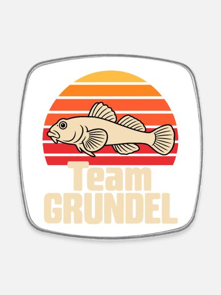 Team Grundel - Viereckiger Kühlschrankmagnet - Weiß