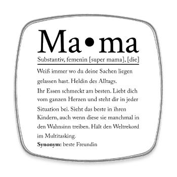 Mama Mutter Familie Liebe Muttertag Motiv - Viereckiger Kühlschrankmagnet - Weiß - Vorne