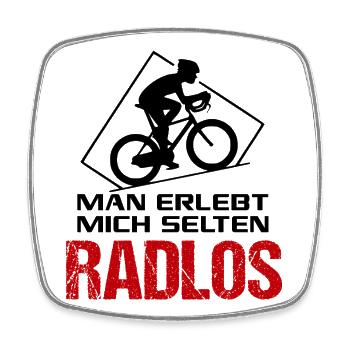 Radlos Fahrradfahrer Fahrradfahrerin Sprüche - Viereckiger Kühlschrankmagnet - Weiß - Vorne