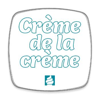 Crème de la Crème – Das Beste - Viereckiger Kühlschrankmagnet - Weiß - Vorne