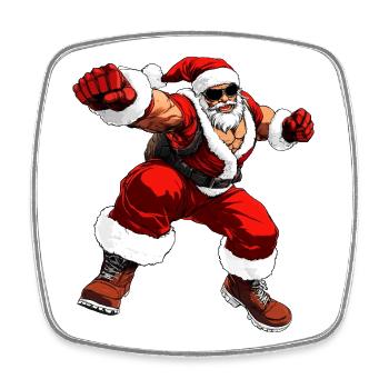 Boxer Weihnachten - Viereckiger Kühlschrankmagnet - Weiß - Vorne
