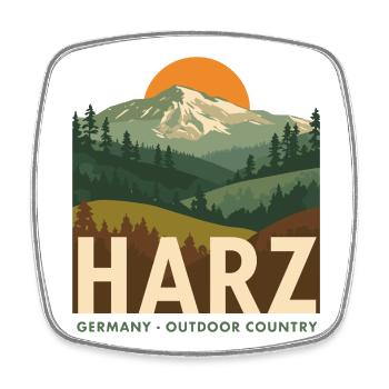 Harz Germany Outdoor Country - Viereckiger Kühlschrankmagnet - Weiß - Vorne