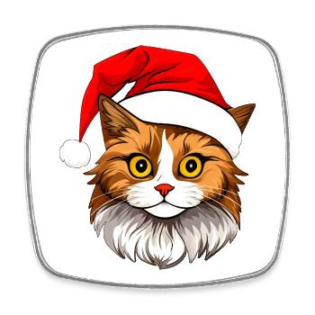 Katzen Christmas - Viereckiger Kühlschrankmagnet - Weiß - Vorne