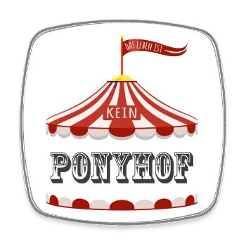 Das Leben ist kein Ponyhof - Viereckiger Kühlschrankmagnet - Weiß - Vorne