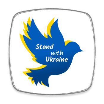 Ukraine Peace Dove - Square fridge magnet - white - Front