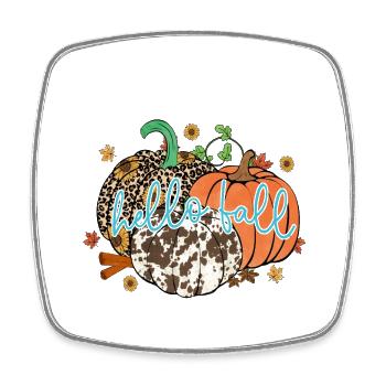 Hallo Herbst - Viereckiger Kühlschrankmagnet - Weiß - Vorne