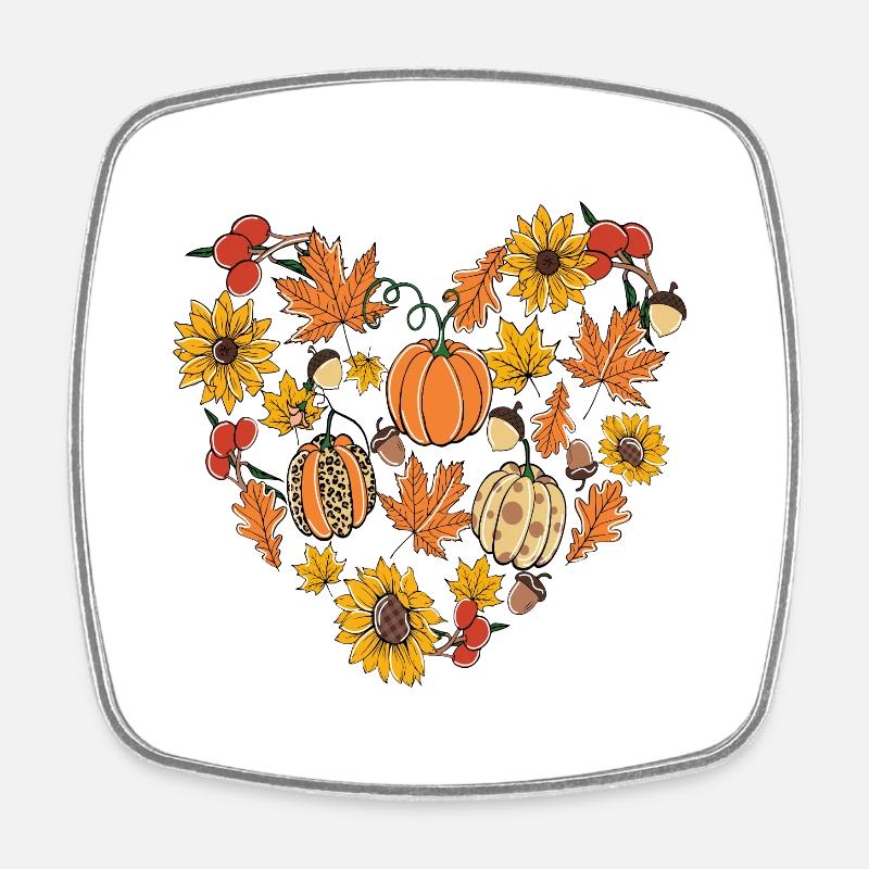 Happy Fall y'all - Square fridge magnet - white