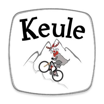 Keule Mtb Rentier - Viereckiger Kühlschrankmagnet - Weiß - Vorne