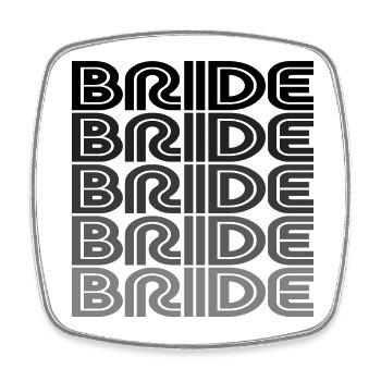Coole Braut Matching Paar Verlobung Hochzeit - Viereckiger Kühlschrankmagnet - Weiß - Vorne