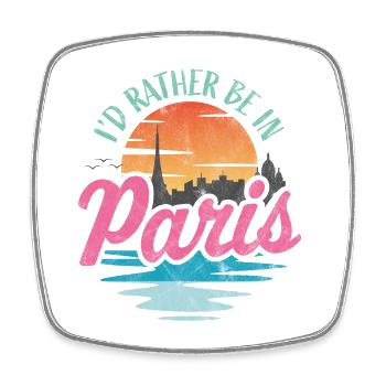 Je préfère être à Paris - Magnet carré - blanc - Devant