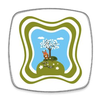 Frühjahr, wild und knuddelig. - Viereckiger Kühlschrankmagnet - Weiß - Vorne